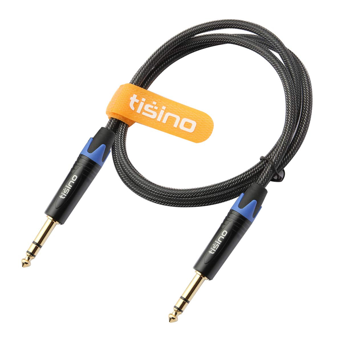 1/4 Inch TRS Balanced Stereo Audio Cable - Male to Male Pro Interconnect Cable for Guitar, Nylon Braid - 3 FT