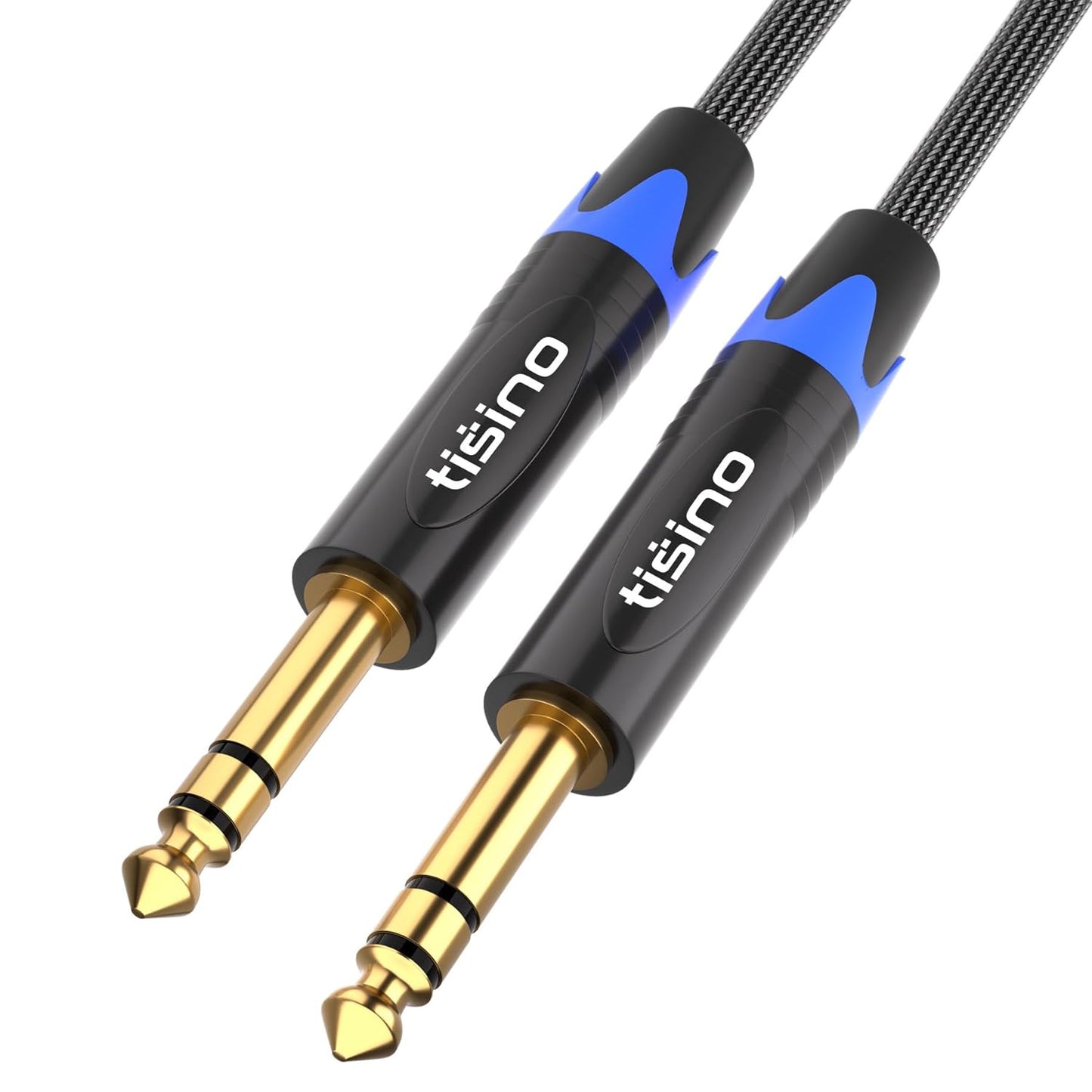 1/4 Inch TRS Balanced Stereo Audio Cable - Male to Male Pro Interconnect Cable for Guitar, Nylon Braid - 3 FT